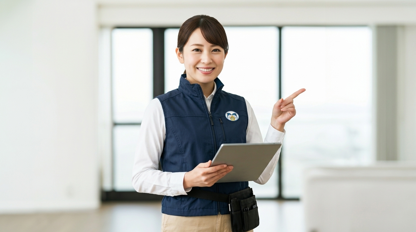 内覧会同行をするプロの女性検査員
